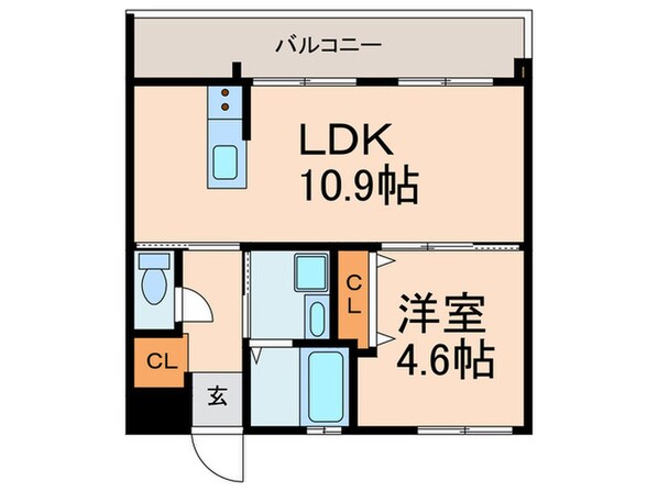 シャンテー東香里の物件間取画像